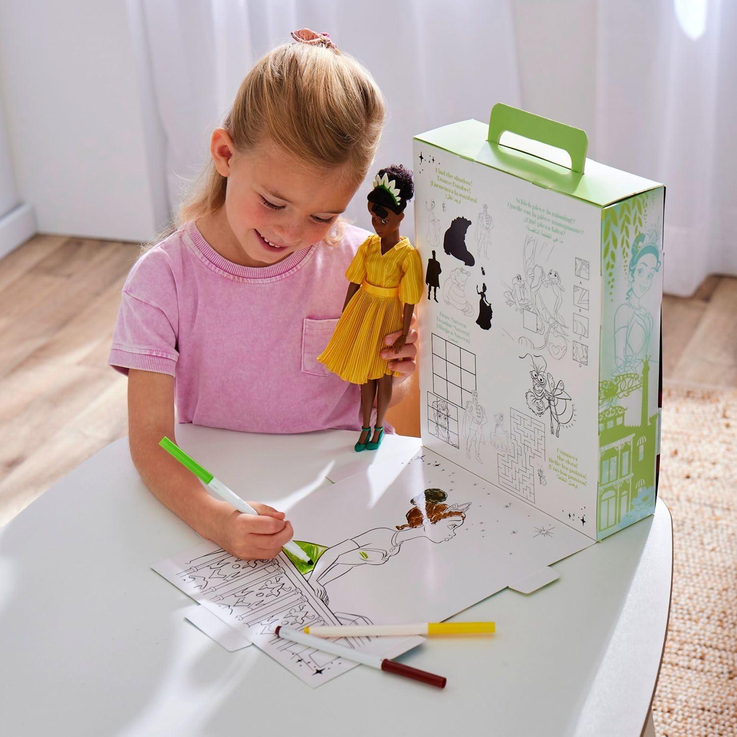 imageDisney Store Official Princess Story Doll  Tinker Bell from Peter Pan 11 Inches Includes Coloring Area and Additional Dress Classic Outfit Perfect for GirlsTiana