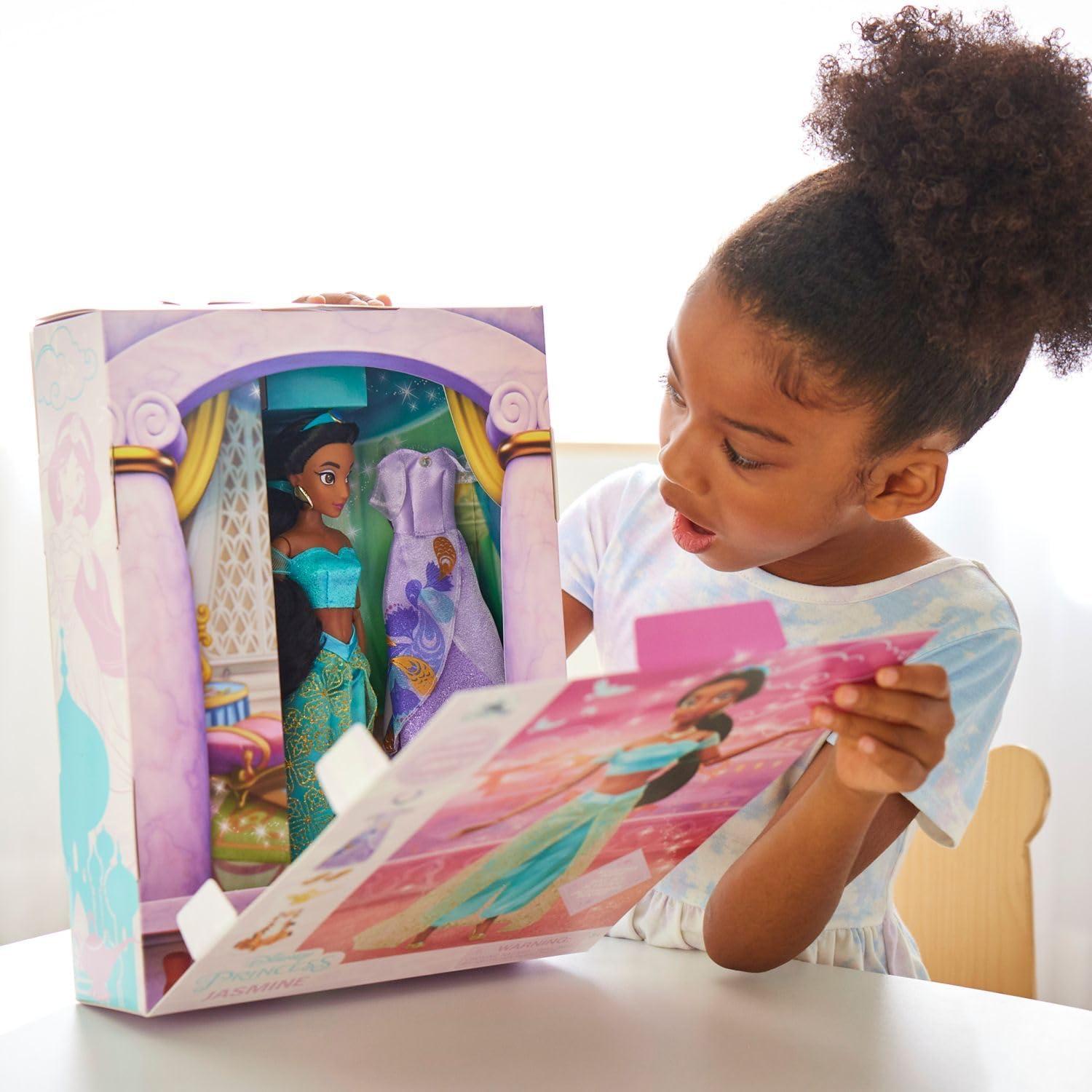 imageDisney Store Official Princess Story Doll  Tinker Bell from Peter Pan 11 Inches Includes Coloring Area and Additional Dress Classic Outfit Perfect for GirlsJasmine