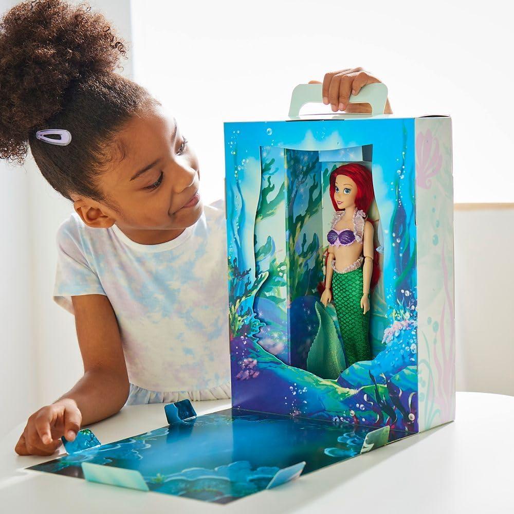 imageDisney Store Official Princess Story Doll  Tinker Bell from Peter Pan 11 Inches Includes Coloring Area and Additional Dress Classic Outfit Perfect for GirlsAriel