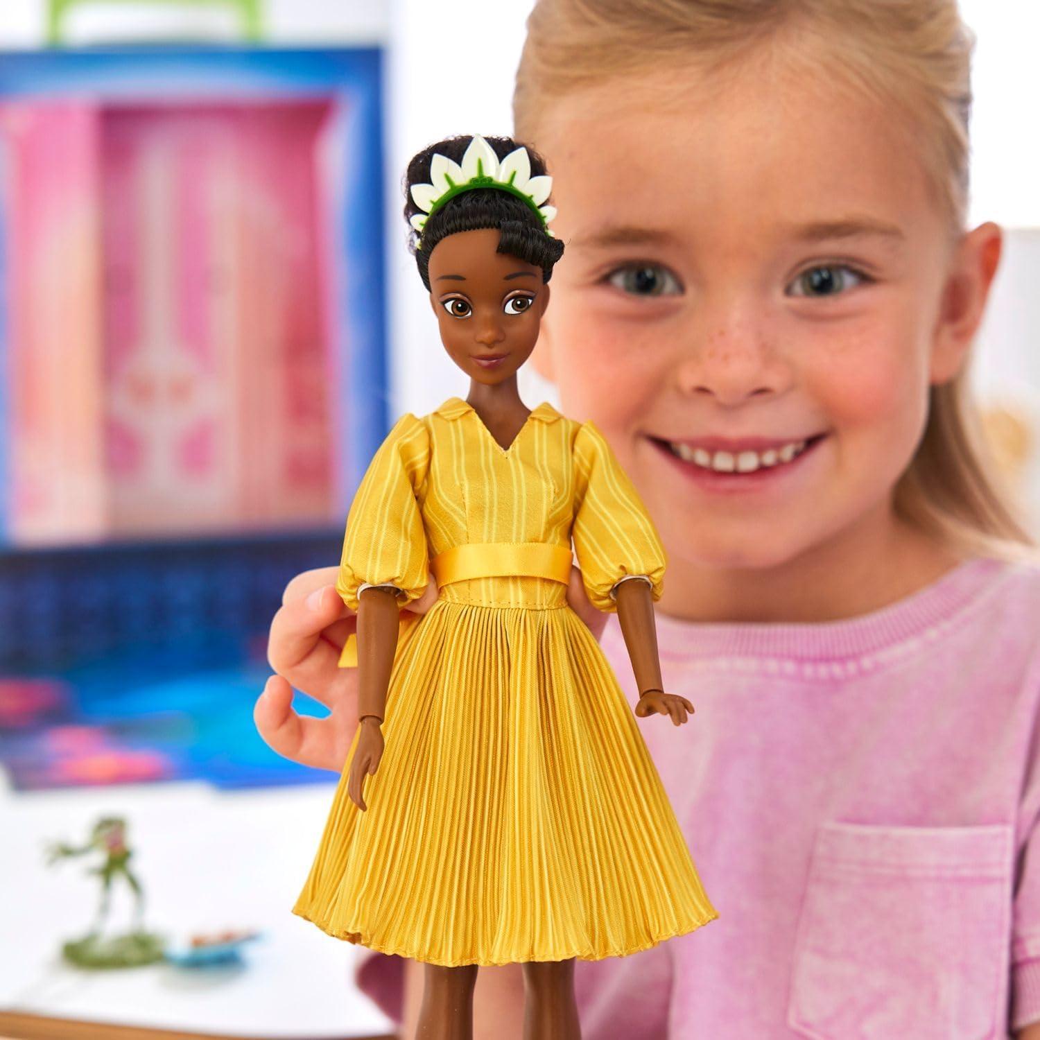 imageDisney Store Official Princess Story Doll  Tinker Bell from Peter Pan 11 Inches Includes Coloring Area and Additional Dress Classic Outfit Perfect for GirlsTiana