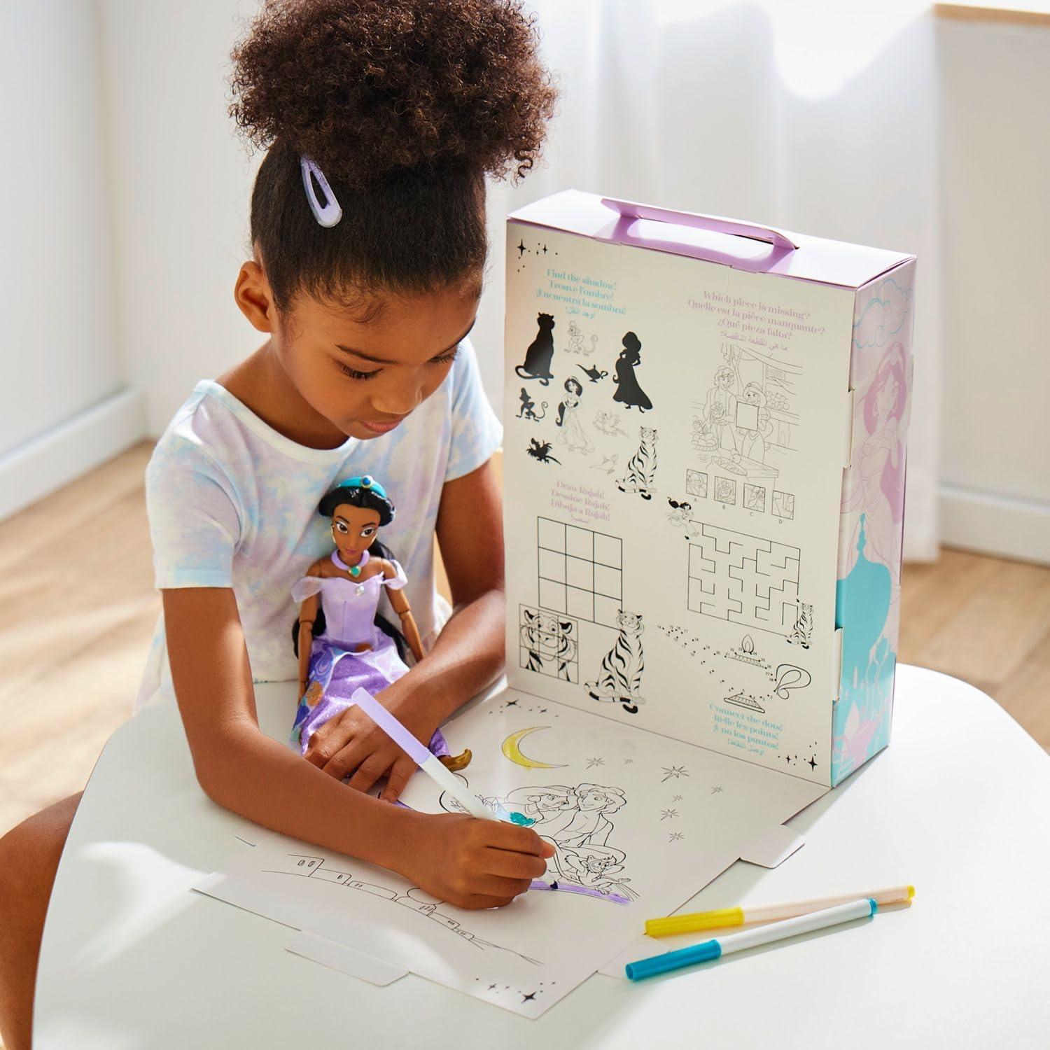 imageDisney Store Official Princess Story Doll  Tinker Bell from Peter Pan 11 Inches Includes Coloring Area and Additional Dress Classic Outfit Perfect for GirlsJasmine