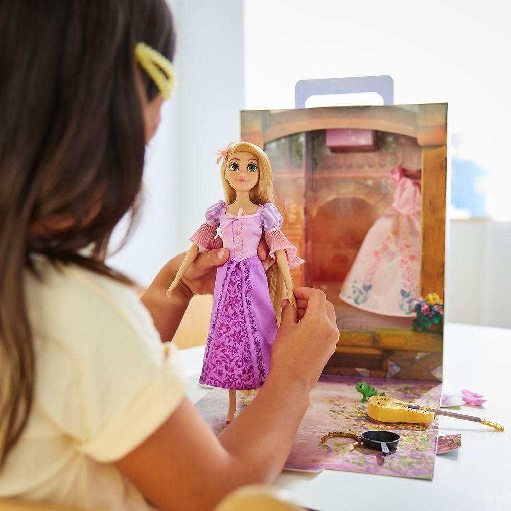 imageDisney Store Official Princess Story Doll  Tinker Bell from Peter Pan 11 Inches Includes Coloring Area and Additional Dress Classic Outfit Perfect for GirlsRapunzel