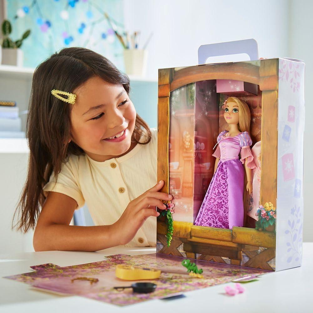 imageDisney Store Official Princess Story Doll  Tinker Bell from Peter Pan 11 Inches Includes Coloring Area and Additional Dress Classic Outfit Perfect for GirlsRapunzel