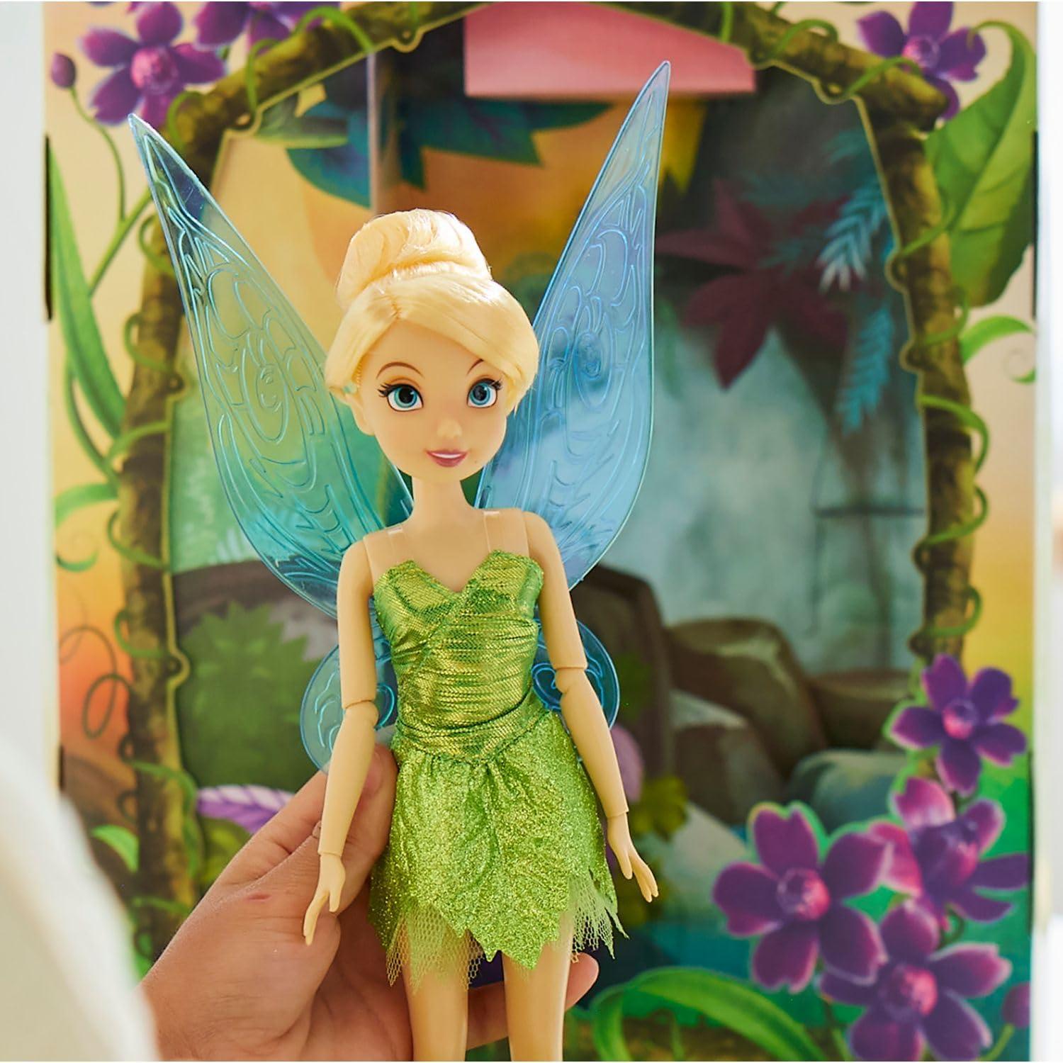 imageDisney Store Official Princess Story Doll  Tinker Bell from Peter Pan 11 Inches Includes Coloring Area and Additional Dress Classic Outfit Perfect for GirlsTinker Belle