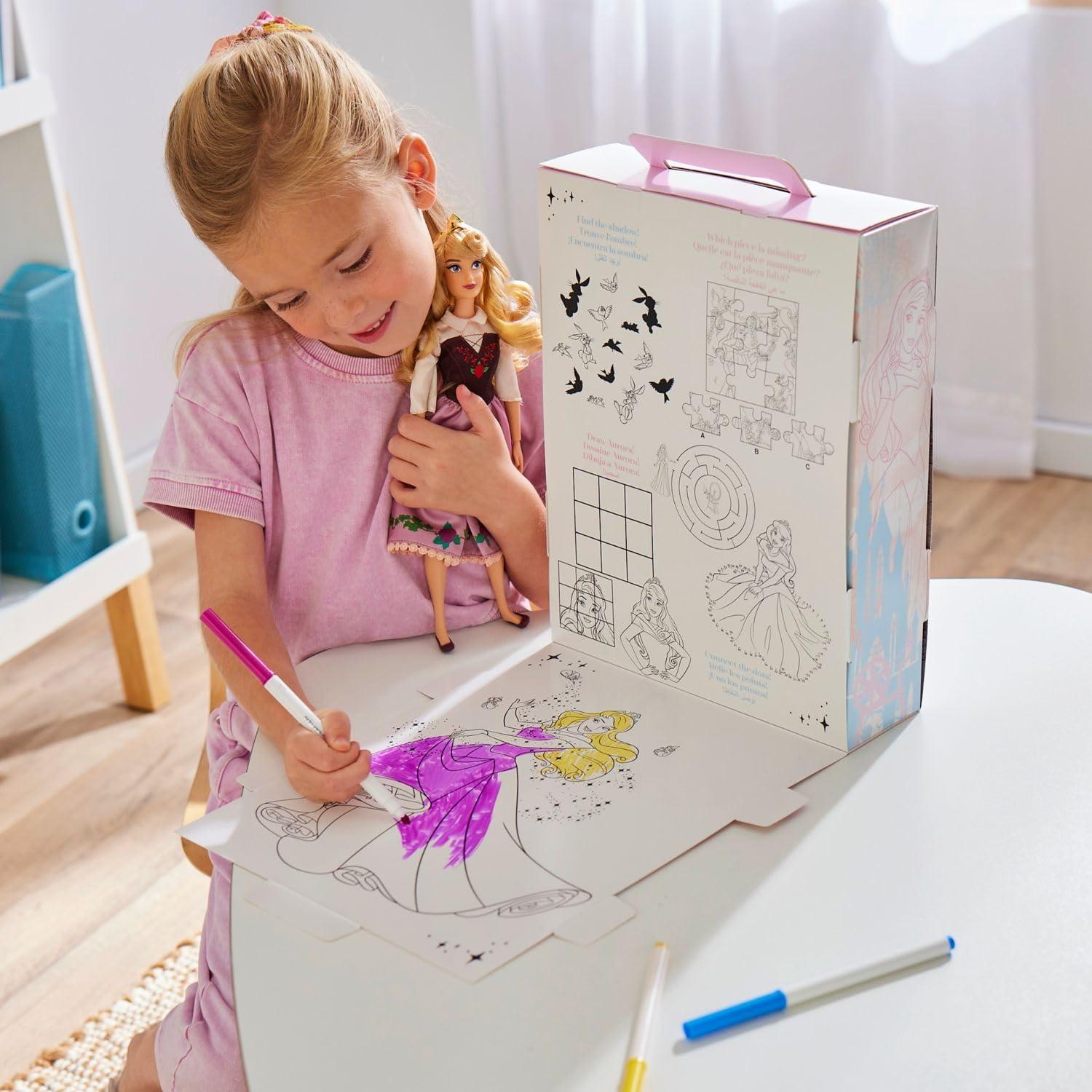imageDisney Store Official Princess Story Doll  Tinker Bell from Peter Pan 11 Inches Includes Coloring Area and Additional Dress Classic Outfit Perfect for GirlsAurora