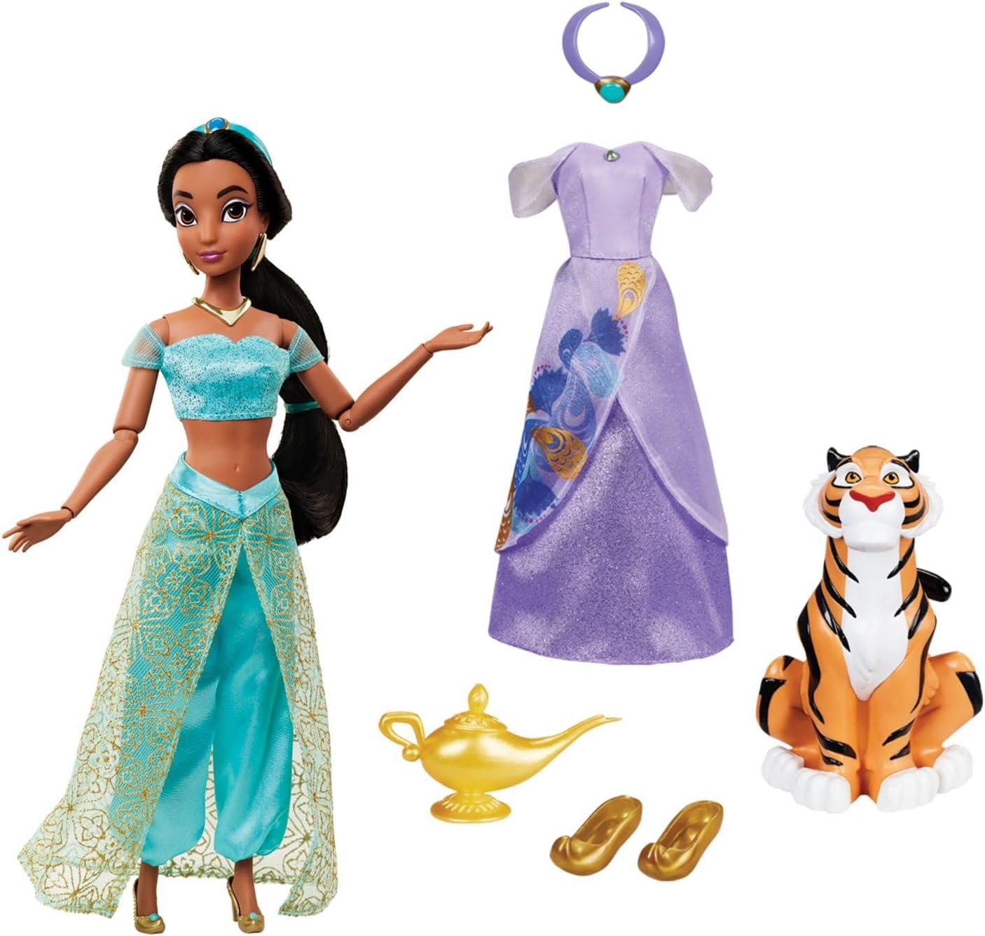 imageDisney Store Official Princess Story Doll  Tinker Bell from Peter Pan 11 Inches Includes Coloring Area and Additional Dress Classic Outfit Perfect for GirlsJasmine