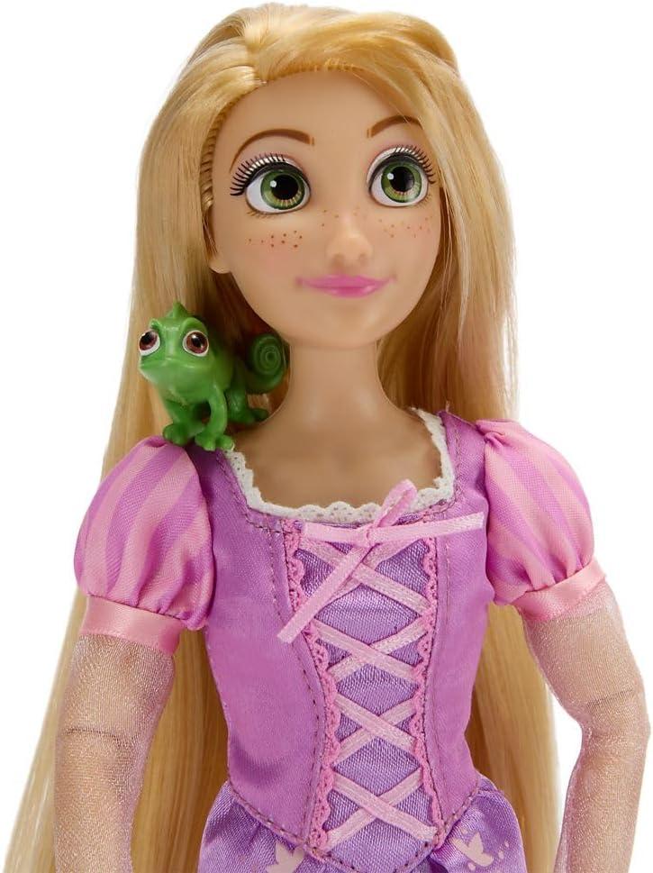 imageDisney Store Official Rapunzel Classic Doll Gift Set  Disney Princess Doll Playset Featuring Rapunzel Flynn Rider Maximus Pascal ampamp Accessories  Tangled Toys for Girls