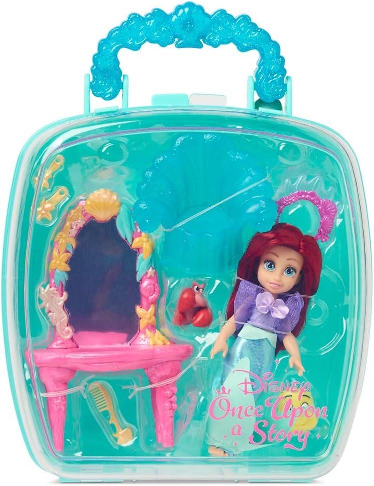 imageDisney Store Official Rapunzel Once Upon a Story Mini Doll Playset Tangled 5 Inch Princess Dolls Girl Toys Birthday Gifts for 4 Year Old GirlsAriel