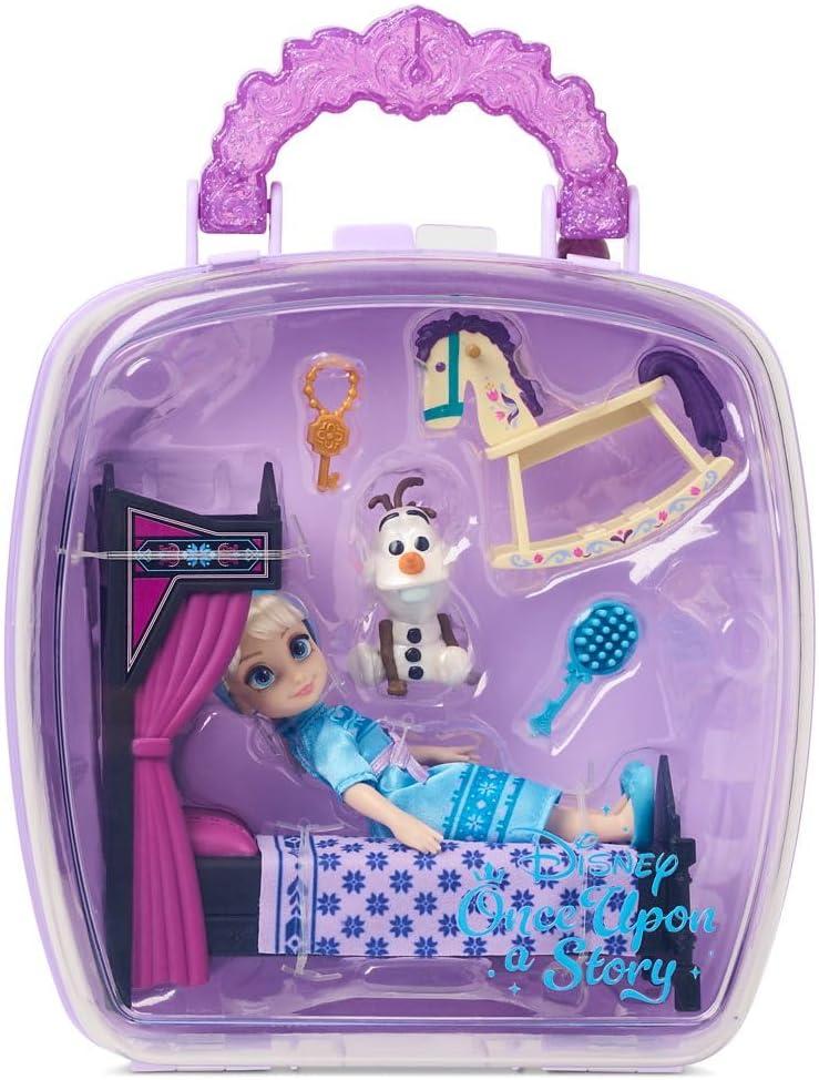 imageDisney Store Official Rapunzel Once Upon a Story Mini Doll Playset Tangled 5 Inch Princess Dolls Girl Toys Birthday Gifts for 4 Year Old GirlsElsa