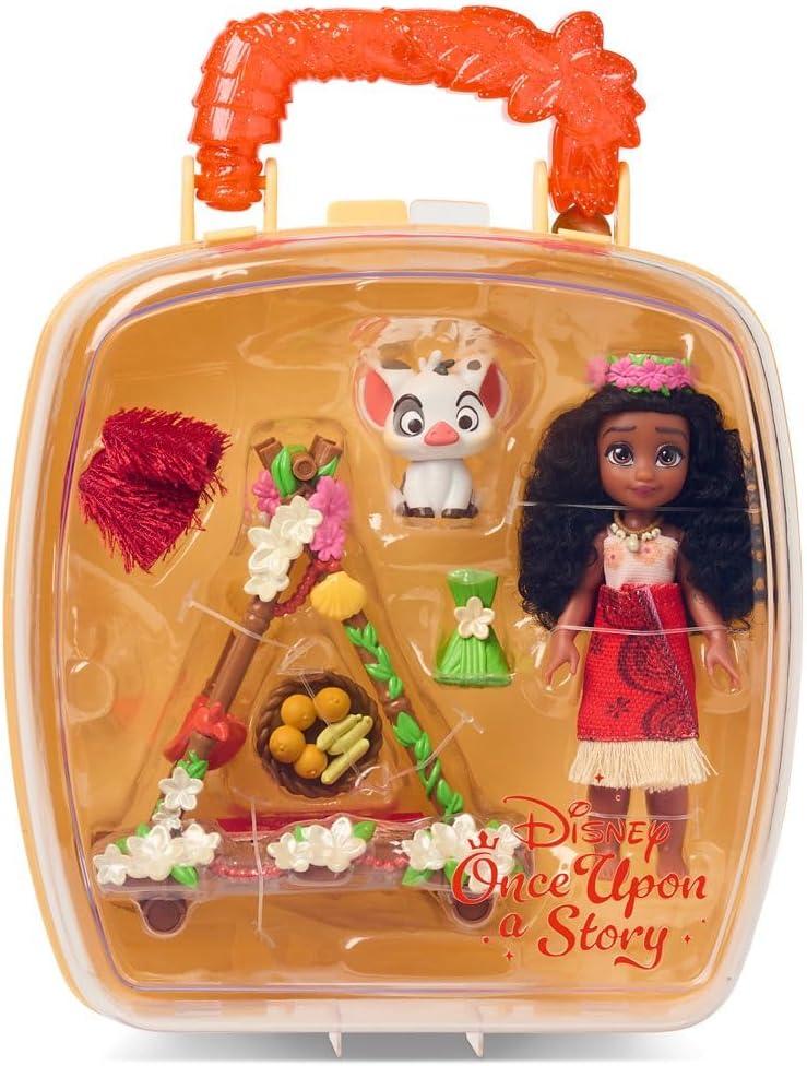 imageDisney Store Official Rapunzel Once Upon a Story Mini Doll Playset Tangled 5 Inch Princess Dolls Girl Toys Birthday Gifts for 4 Year Old GirlsMoana