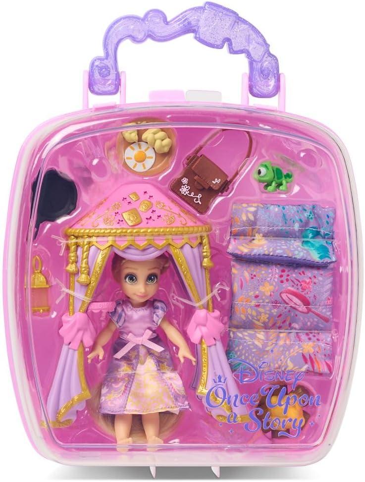 imageDisney Store Official Rapunzel Once Upon a Story Mini Doll Playset Tangled 5 Inch Princess Dolls Girl Toys Birthday Gifts for 4 Year Old GirlsRapunzel
