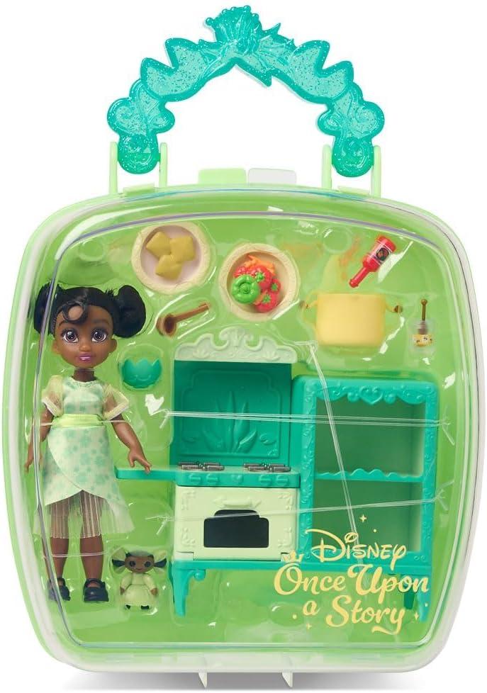 imageDisney Store Official Rapunzel Once Upon a Story Mini Doll Playset Tangled 5 Inch Princess Dolls Girl Toys Birthday Gifts for 4 Year Old GirlsTiana
