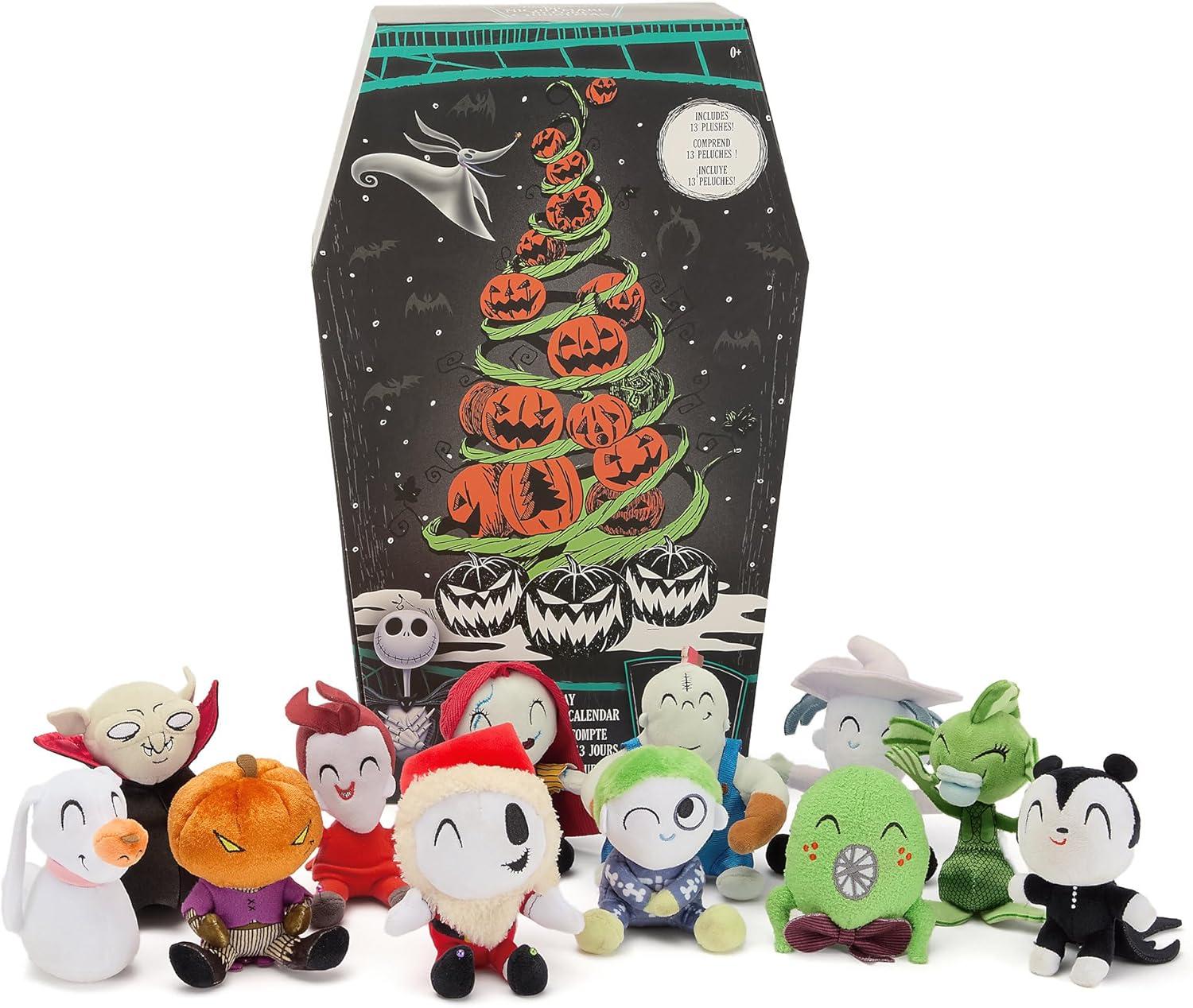 imageDisney Store Official The Nightmare Before Christmas 13Day Halloween Countdown Calendar  Includes 13 Mini Disney Plush Toys Featuring Santa Jack Skellington Sally Zero Oogie Boogie and More