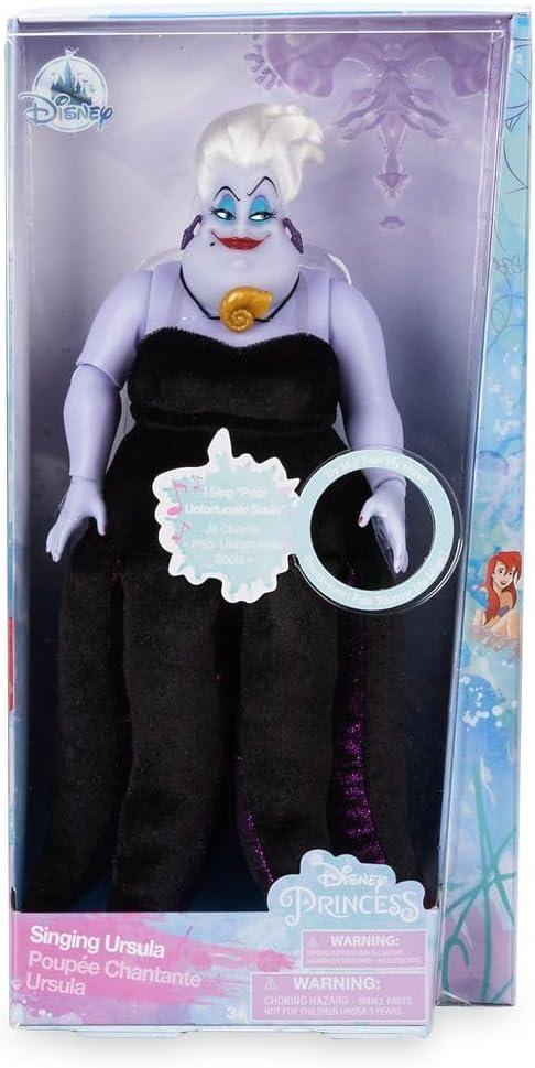 imageDisney Store Singing Ursula Doll Villains Toy Mermaid Toys with Velour Costume Plush Tentacles Styled Hair and Molded Shell Necklace  Inspired by The Little Mermaid 1989