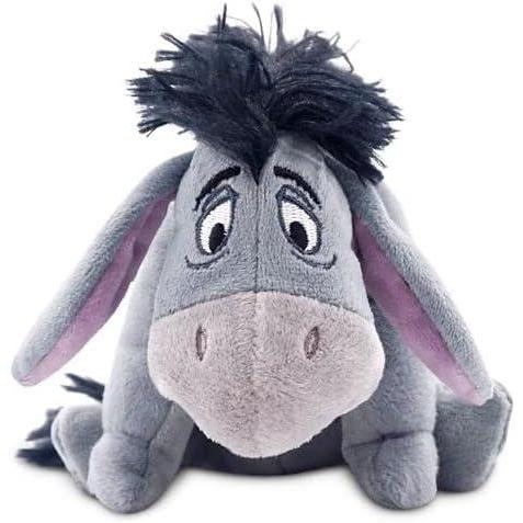 imageDISNEY STORE Mini Bean Bag Plushies  Stitch  Cute Stuffed Animal with Detailed Sculpting Embroidered Features Bean Bag Bottom Plush Toys for KidsEeyore