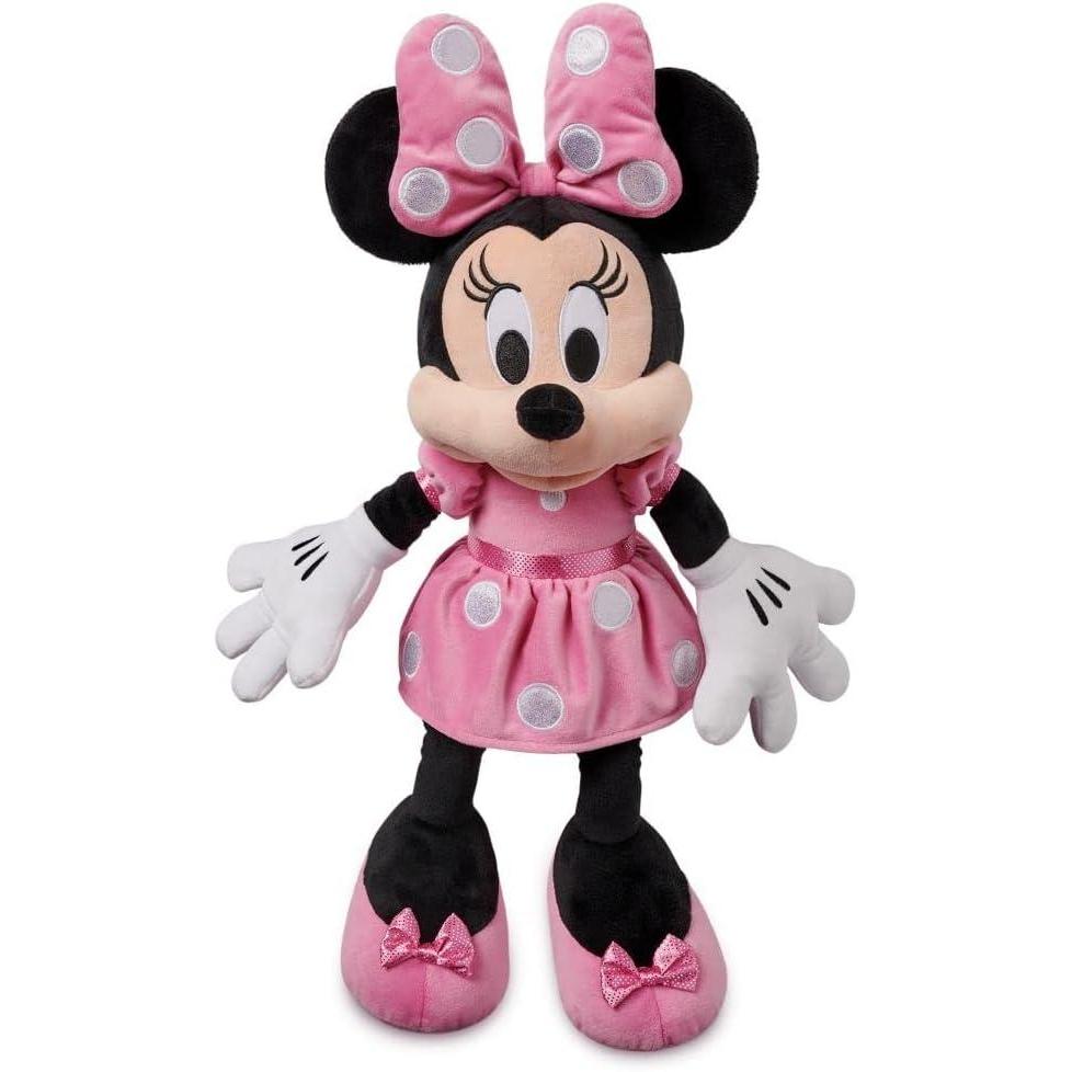 imageDISNEY STORE Official Angel Medium Soft Toy for Kids Cuddly Character with Fuzzy Texture and Embroidered Details Flexible Floppy Ears Disney Plushy Suitable for All AgesMinnie Pink