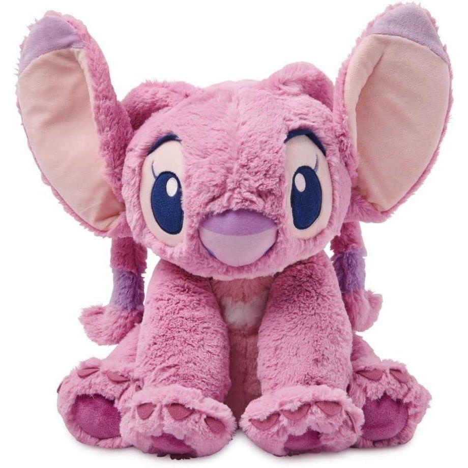 imageDISNEY STORE Official Angel Medium Soft Toy for Kids Cuddly Character with Fuzzy Texture and Embroidered Details Flexible Floppy Ears Disney Plushy Suitable for All AgesAngel