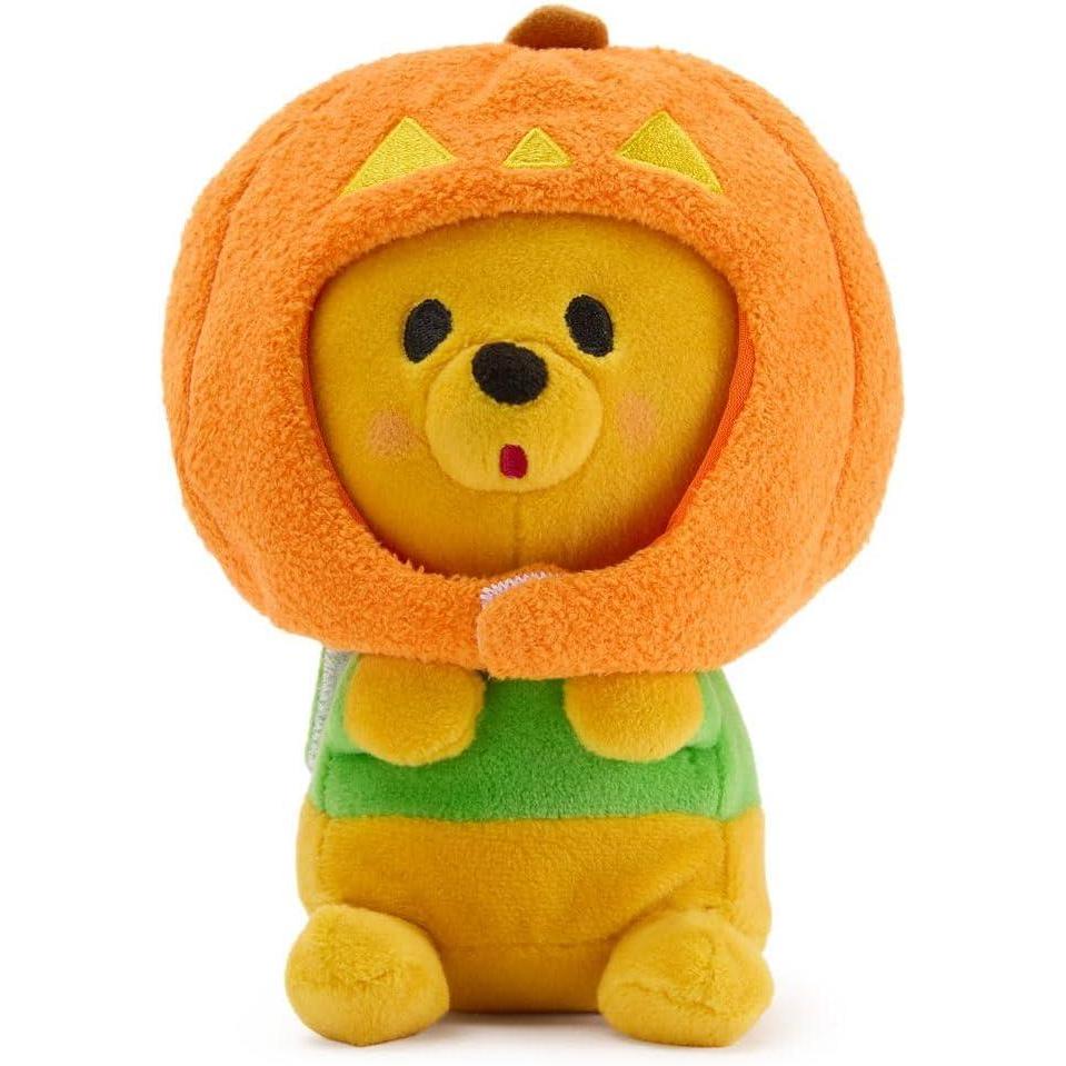 imageDISNEY STORE Official Mini MixIts Plushies  Alice  Cute Stuffed Animals  Mix ampamp Match Detachable Hats  Hook and Loop Strap  Plush Toys for Kids and Collectors 7 InchHalloween Pooh