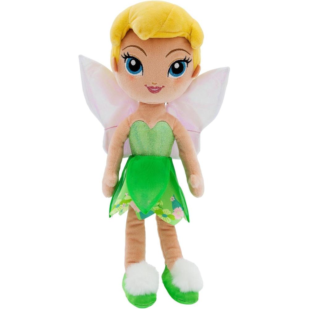 imageDISNEY STORE Official Princess Plush Doll Mulan Medium 14 Inches Soft Plushy with Embroidered Features Princess Toys for Girls Disney Dolls Stuffed Animals for GirlsTinker Bell