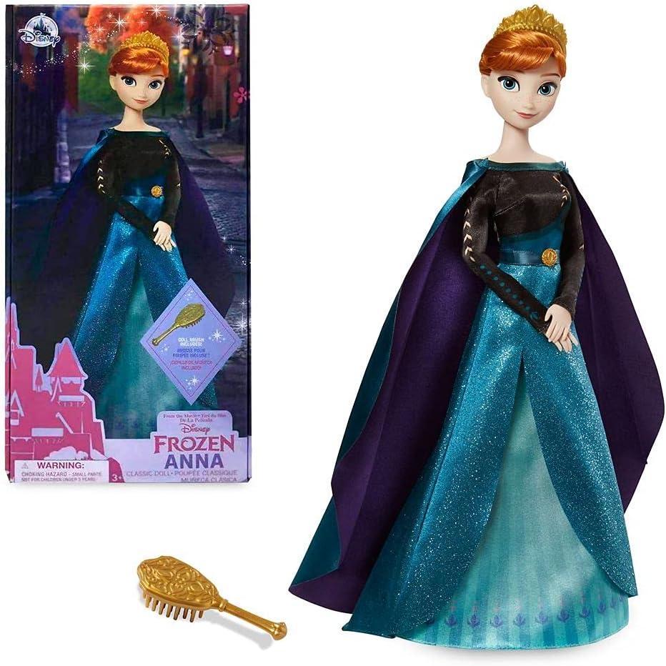 imageDisney Store Girls Princess Classic Doll Merida 11 Inches Includes Brush with Molded Details Fully Posable Toy in Classic OutfitAnna