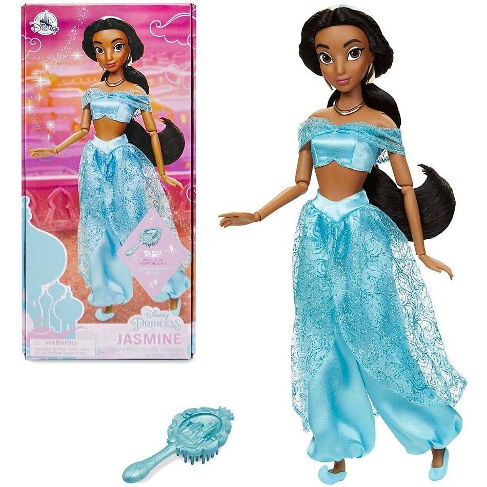 imageDisney Store Girls Princess Classic Doll Merida 11 Inches Includes Brush with Molded Details Fully Posable Toy in Classic OutfitJasmine