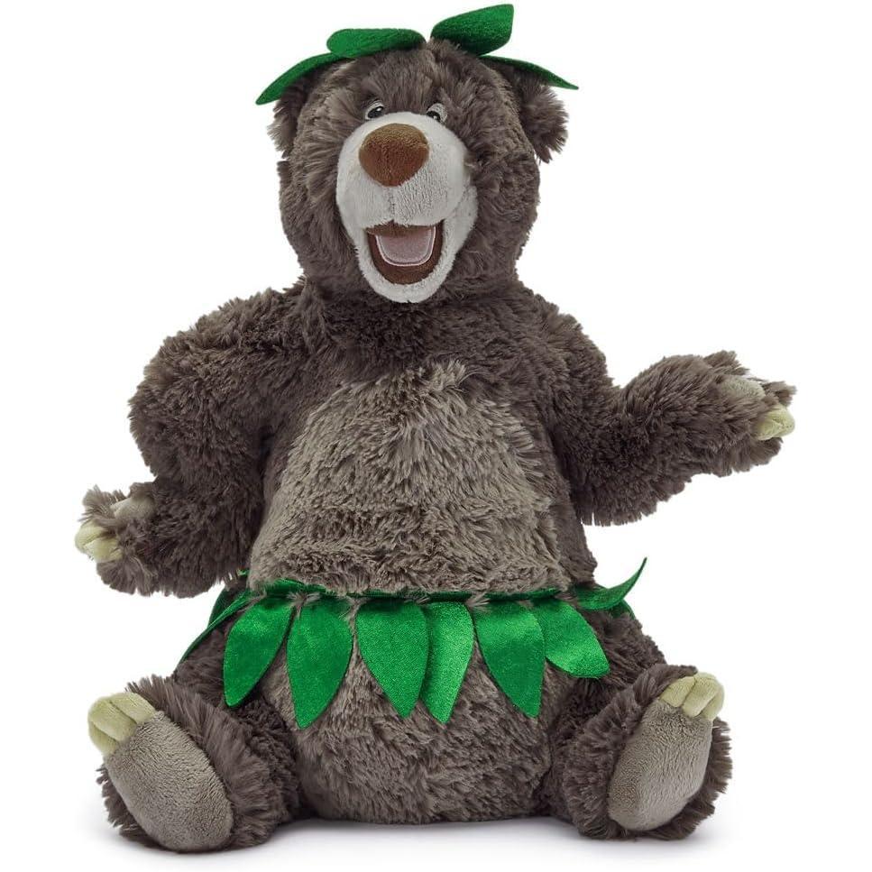 imageDisney Store Official Baloo Plush Stuffed Animal  16 Inch Classic Teddy Bear from The Jungle Book 1967  Soft Sculpted Disney Plush with Embroidered Features Leaf Skirt ampamp Hat