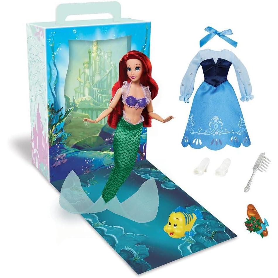 imageDisney Store Official Princess Story Doll  Tinker Bell from Peter Pan 11 Inches Includes Coloring Area and Additional Dress Classic Outfit Perfect for GirlsAriel