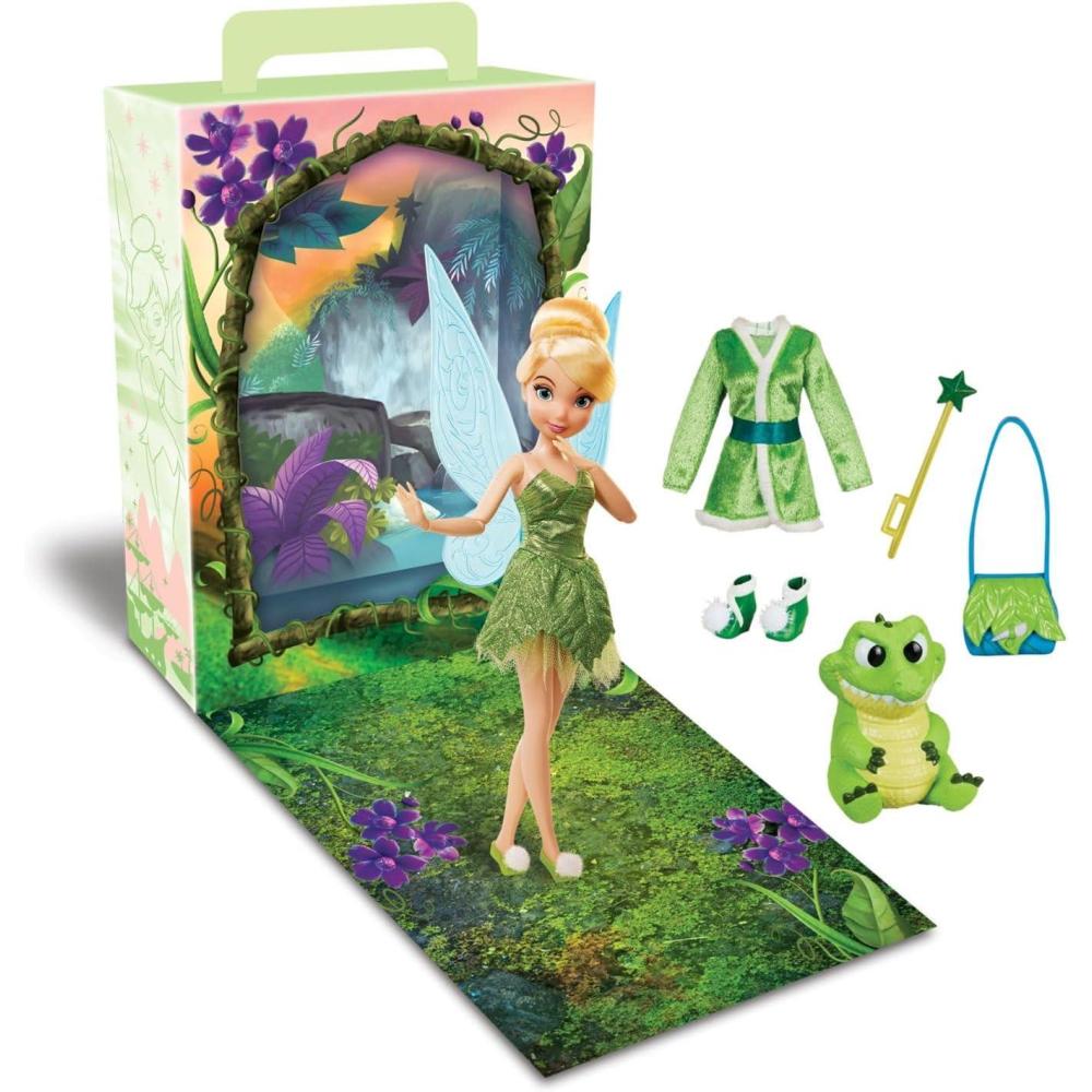 imageDisney Store Official Princess Story Doll  Tinker Bell from Peter Pan 11 Inches Includes Coloring Area and Additional Dress Classic Outfit Perfect for GirlsTinker Belle