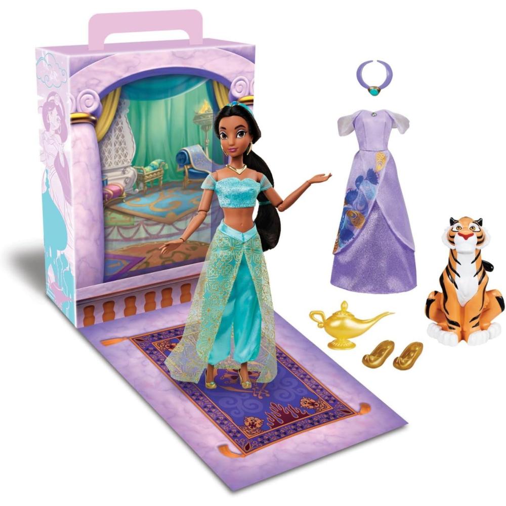imageDisney Store Official Princess Story Doll  Tinker Bell from Peter Pan 11 Inches Includes Coloring Area and Additional Dress Classic Outfit Perfect for GirlsJasmine