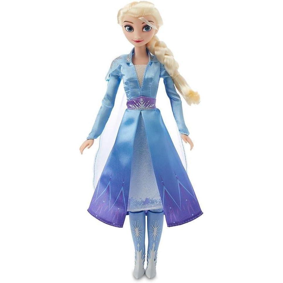 imageDisney Store Official Singing Doll Collection  Anna  Fashion Doll with Satin Robe ampamp Dress Styled Hair ampamp Molded Boots  Disney Princess Toys for GirlsElsa