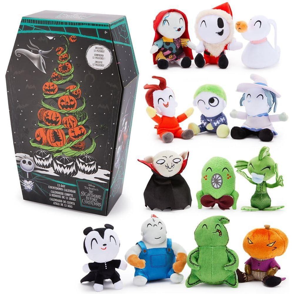 imageDisney Store Official The Nightmare Before Christmas 13Day Halloween Countdown Calendar  Includes 13 Mini Disney Plush Toys Featuring Santa Jack Skellington Sally Zero Oogie Boogie and More