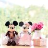 imageDISNEY STORE Official Mickey Mouse Wedding Plush  Groom Stuffed Animal Chocolate Tuxedo Jacket Embroidered Features Soft Foam Ears Romantic Gift for Weddings Includes tofrom Gift TagMinnie