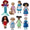 imageDisney Store Dolls ampamp Games Once Upon a Story Princess Toys Set with 8 Poseable Mini Dolls Cinderella Ariel Belle Tiana Rapunzel Elsa Moana ampamp Mirabel  Reusable Window Carry Case with Handle