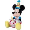 imageDisney Store Official Happy Birthday Mickey Mouse Stuffed Animal with Plush Cake Candle ampamp Party Hat  Embroidered Features TShirt ampamp Soft Mouse Ears for Kids