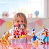 imageDisney Store Official Mickey Mouse ampamp Friends Articulated Figure Set  Fab Five Toy Action Figures Set  Includes Mickey Minnie Donald Pluto ampamp Goofy  Articulated 8 Toys with Scenic Display Box