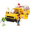 imageDisney Store Official Pizza Planet Truck with Lights ampamp Sounds  Toy Story Action Figures Set Includes Woody ampamp Buzz Lightyear Movable Parts Light Up Features ampamp Vehicle Sounds