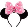 imageDISNEY STORE Official Minnie Mouse Costume Ear Headband for Girls  Minnie Mouse Ears with Pink Satin Bow Polka Dots ampamp Glitter Heart Cameo NonSlip Velour  Disney Ears for Kids