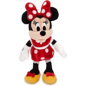 imageDISNEY STORE Mini Bean Bag Plushies  Stitch  Cute Stuffed Animal with Detailed Sculpting Embroidered Features Bean Bag Bottom Plush Toys for KidsMinnie Mouse Red