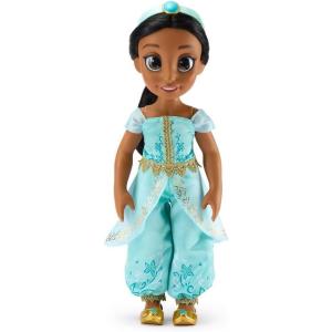 imageDISNEY STORE Official Anna Once Upon a Story Doll  16 Inch Disney Princess Toys Featuring Reflective Eyes with 3D Pupil and Iris Detailed Costume Hair Comb ampamp Shoes  Comes in Display BoxJasmine
