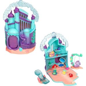 imageDISNEY STORE Official Jasmine Palace Micro Play Set Micro Toy Set Includes Jasmine Aladdin Genie and Abu Micro Figures Travel Toy Portable Playset with Handle Travel Toys with Surprise RevealsAriel