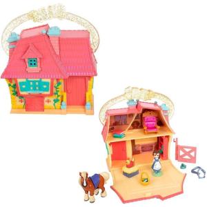 imageDISNEY STORE Official Jasmine Palace Micro Play Set Micro Toy Set Includes Jasmine Aladdin Genie and Abu Micro Figures Travel Toy Portable Playset with Handle Travel Toys with Surprise RevealsBelle
