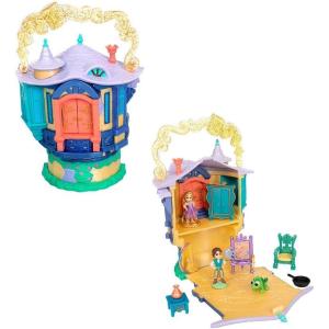 imageDISNEY STORE Official Jasmine Palace Micro Play Set Micro Toy Set Includes Jasmine Aladdin Genie and Abu Micro Figures Travel Toy Portable Playset with Handle Travel Toys with Surprise RevealsRapunzel