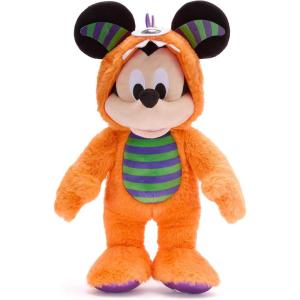 imageDISNEY STORE Official Minnie Mouse Halloween Plush  Disney Halloween Stuffed Animal with Embroidered Features Detailed Plush Sculpting Satin Print Dress Bow Felt Teeth and Cyclops EyeMickey