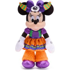 imageDISNEY STORE Official Minnie Mouse Halloween Plush  Disney Halloween Stuffed Animal with Embroidered Features Detailed Plush Sculpting Satin Print Dress Bow Felt Teeth and Cyclops EyeMinnie