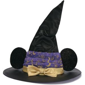imageDISNEY STORE Official Minnie Mouse Witch Hat for Kids  Halloween Party Costume Accessory with Golden Flecks Ears Organza Hatband and Wired Brim  Fits Most  Matches Minnie Mouse Witch Costume