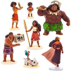 imageDISNEY STORE Official Once Upon a Story Figure Set  8 Fully Sculpted Disney Figures Including Cinderella Ariel Belle Jasmine Tiana ampamp More in DoubleTiered Box with Scenic BackgroundsMoana 2