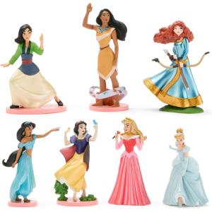 imageDISNEY STORE Official Once Upon a Story Figure Set  8 Fully Sculpted Disney Figures Including Cinderella Ariel Belle Jasmine Tiana ampamp More in DoubleTiered Box with Scenic BackgroundsDisney Princess