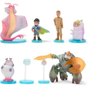 imageDISNEY STORE Official Once Upon a Story Figure Set  8 Fully Sculpted Disney Figures Including Cinderella Ariel Belle Jasmine Tiana ampamp More in DoubleTiered Box with Scenic BackgroundsElio