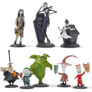 imageDISNEY STORE Official Once Upon a Story Figure Set  8 Fully Sculpted Disney Figures Including Cinderella Ariel Belle Jasmine Tiana ampamp More in DoubleTiered Box with Scenic BackgroundsNightmare