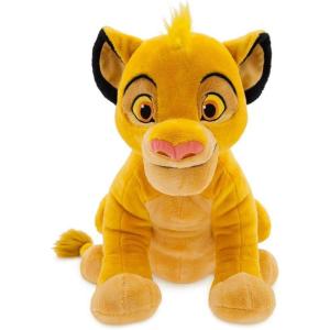 imageDISNEY STORE Official Simba Medium Soft Toy for Kids Cuddly Character with Fuzzy Texture and Embroidered Details Furry Mane and Tail Tuft Disney Plushy Suitable for All Ages